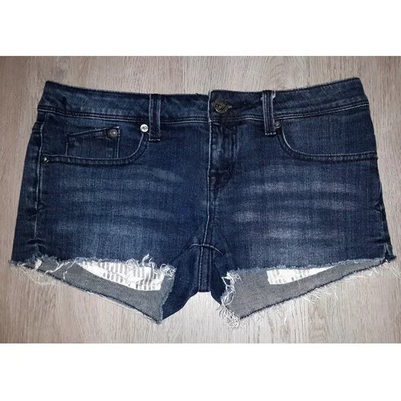 Fox Racing Stealth Short Jean Shorts Size 5/27 Distressed Denim Dark Wash - Picture 1 of 5